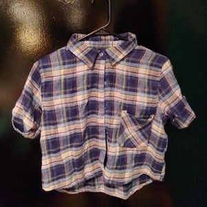 Flannel crop top